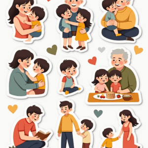 Family Life & Relationships - Sticker Sheet v11